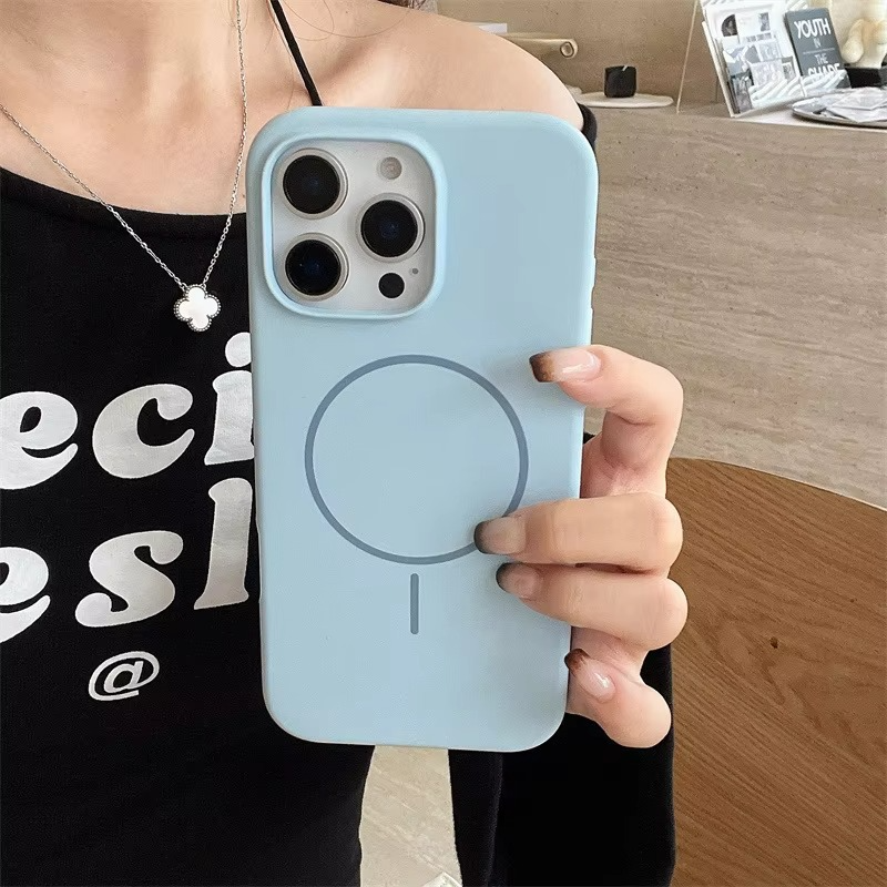 Luxury Apple iPhone Case, MagSafe Compatible, Camera Lens and Screen Protection, Ultra Thin, Shockproof, Magnetic, Full All Around Protection, Smooth Ring Silicone Cover