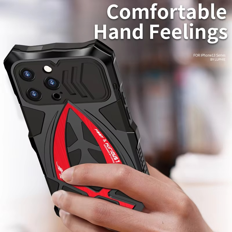 Robust Apple iPhone Case, MagSafe Compatible, Camera Lens and Screen Protection, Ultra Thin, Shockproof, Magnetic, Full All Around Protection, Heavy Armor Metal Cover