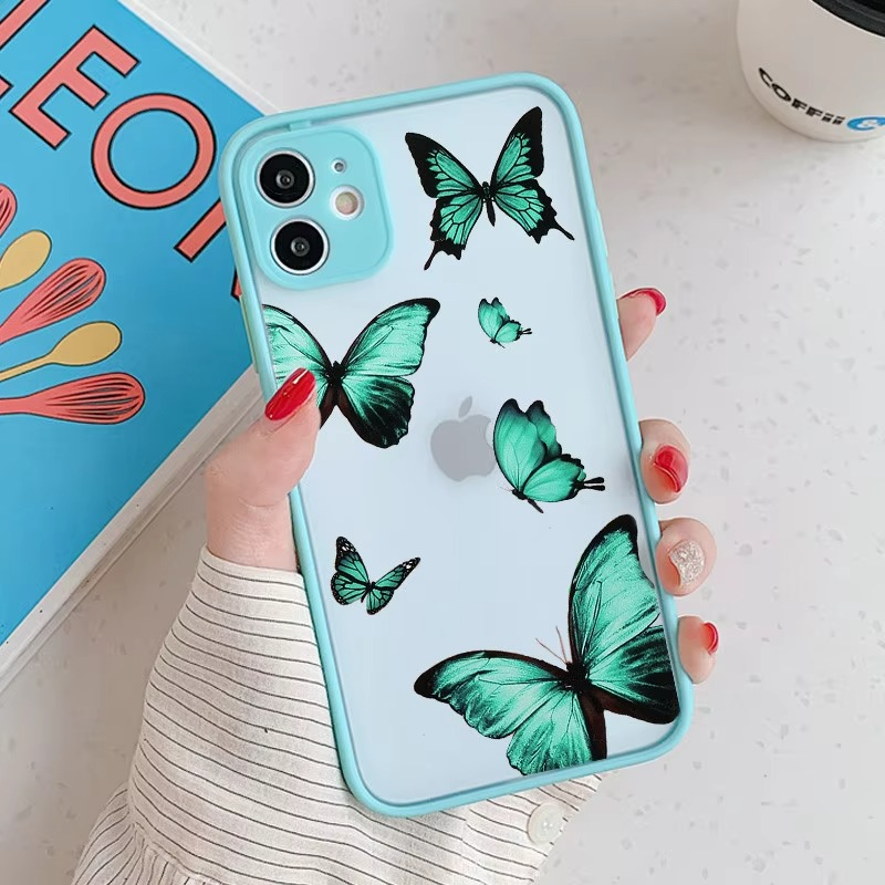 Luxury Apple iPhone Case, MagSafe Compatible, Camera Lens and Screen Protection, Ultra Thin, Shockproof, Magnetic, Full All Around Protection, Clear Butterfly Soft Cover