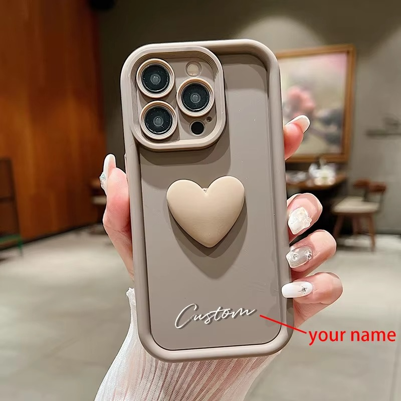Premium Apple iPhone Case, MagSafe Compatible, Camera Lens and Screen Protection, Ultra Thin, Shockproof, Magnetic, Full All Around Protection, DIY Name Heart Soft Cover