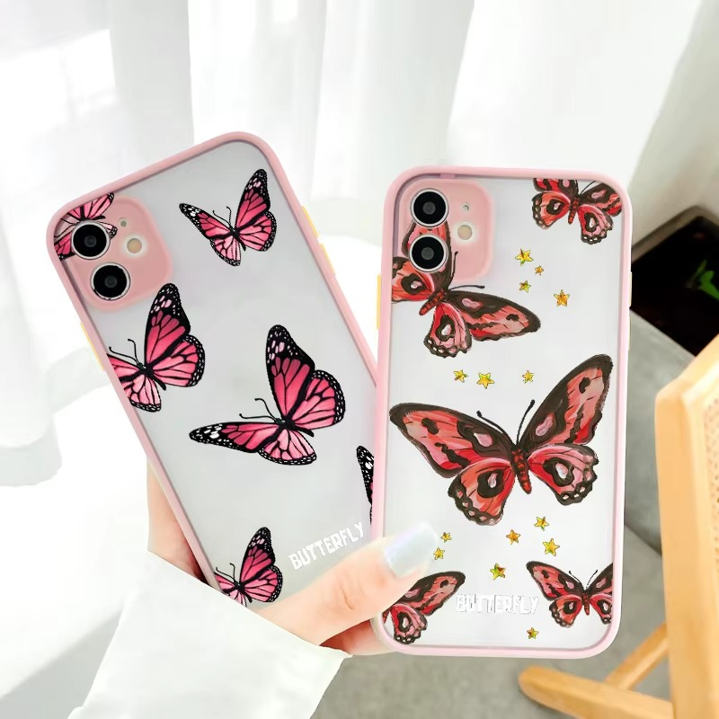 Luxury Apple iPhone Case, MagSafe Compatible, Camera Lens and Screen Protection, Ultra Thin, Shockproof, Magnetic, Full All Around Protection, Clear Butterfly Soft Cover