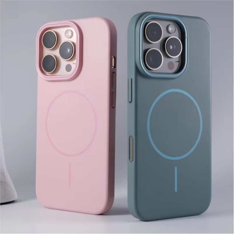 Luxury Apple iPhone Case, MagSafe Compatible, Camera Lens and Screen Protection, Ultra Thin, Shockproof, Magnetic, Full All Around Protection, Smooth Ring Silicone Cover