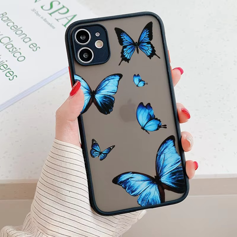 Luxury Apple iPhone Case, MagSafe Compatible, Camera Lens and Screen Protection, Ultra Thin, Shockproof, Magnetic, Full All Around Protection, Clear Butterfly Soft Cover