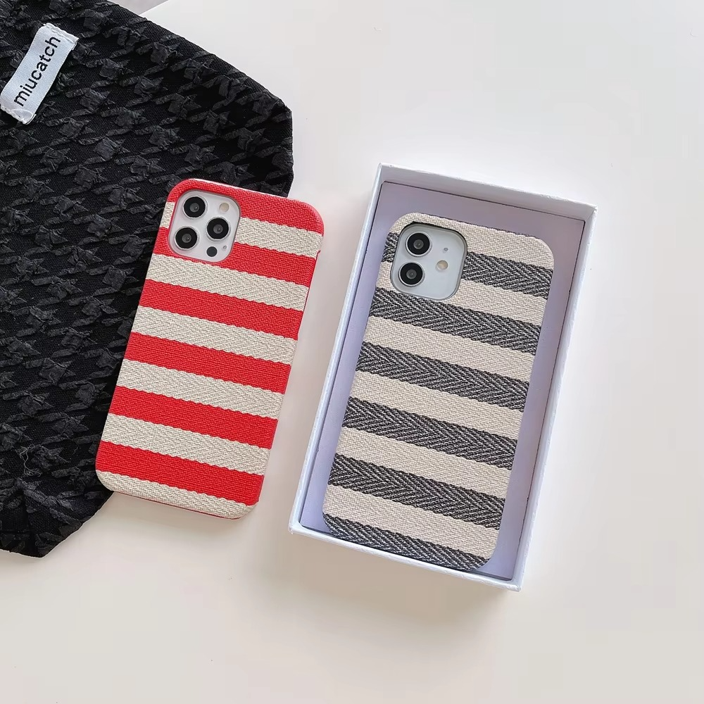 Premium Apple iPhone Case, MagSafe Compatible, Camera Lens and Screen Protection, Ultra Thin, Shockproof, Magnetic, Full All Around Protection, Canvas Stripe Fabric Cover