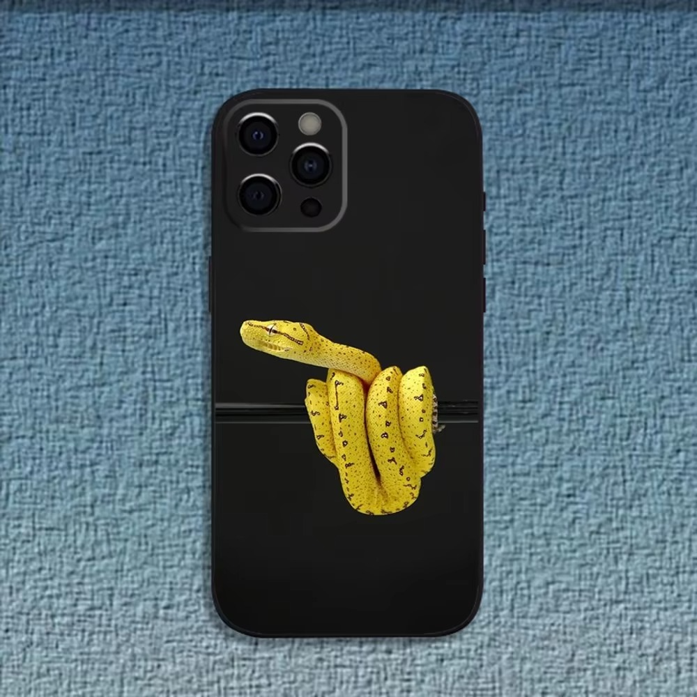 Luxury Apple iPhone Case, MagSafe Compatible, Camera Lens and Screen Protection, Ultra Thin, Shockproof, Magnetic, Full All Around Protection, Snake Pattern Soft Cover