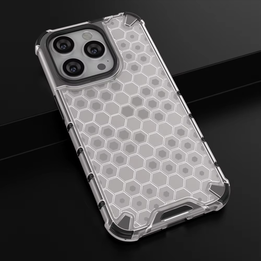 Robust Apple iPhone Case, MagSafe Compatible, Camera Lens and Screen Protection, Ultra Thin, Shockproof, Magnetic, Full All Around Protection, Honeycomb Armor Clear Cover