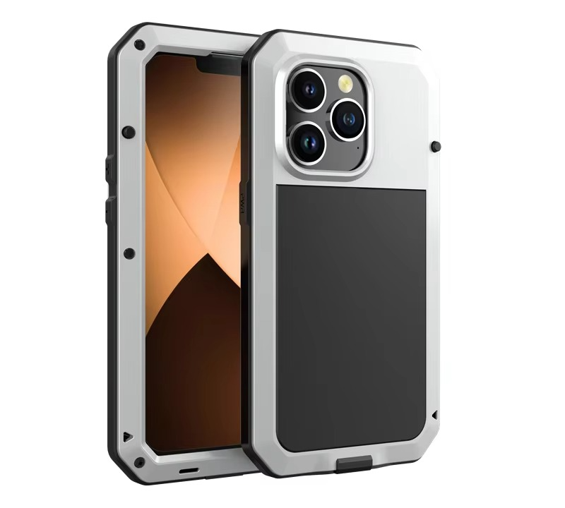 Robust Apple iPhone Case, MagSafe Compatible, Camera Lens and Screen Protection, Ultra Thin, Shockproof, Magnetic, Full All Around Protection, Aluminum Armor Tank Cover