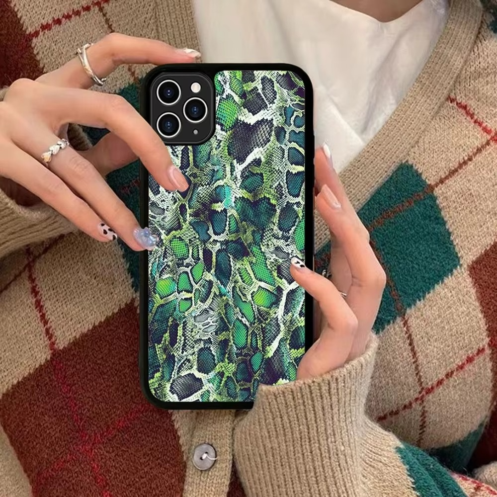 Luxury Apple iPhone Case, MagSafe Compatible, Camera Lens and Screen Protection, Ultra Thin, Shockproof, Magnetic, Full All Around Protection, Snake Skin Texture Cover