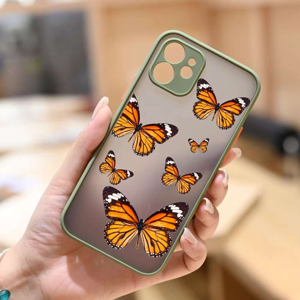 Luxury Apple iPhone Case, MagSafe Compatible, Camera Lens and Screen Protection, Ultra Thin, Shockproof, Magnetic, Full All Around Protection, Clear Butterfly Soft Cover