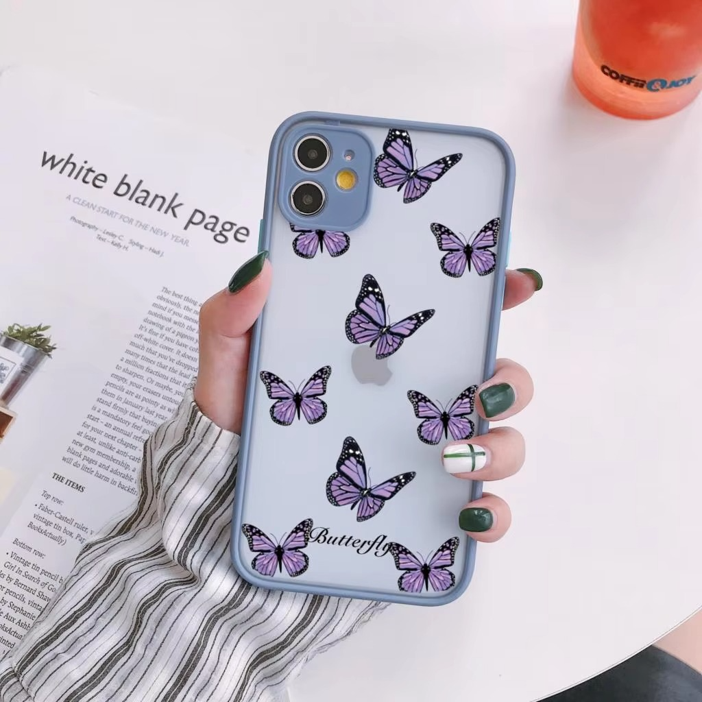 Luxury Apple iPhone Case, MagSafe Compatible, Camera Lens and Screen Protection, Ultra Thin, Shockproof, Magnetic, Full All Around Protection, Clear Butterfly Soft Cover