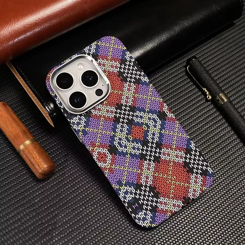 Premium Apple iPhone Case, MagSafe Compatible, Camera Lens and Screen Protection, Ultra Thin, Shockproof, Magnetic, Full All Around Protection, Nordic Sweater Hard Cover