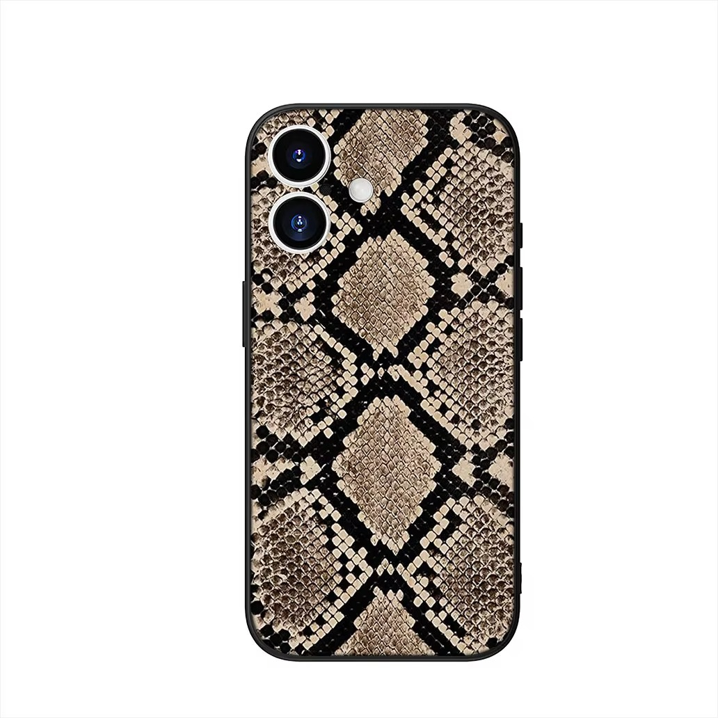 Luxury Apple iPhone Case, MagSafe Compatible, Camera Lens and Screen Protection, Ultra Thin, Shockproof, Magnetic, Full All Around Protection, Snake Skin Soft Cover