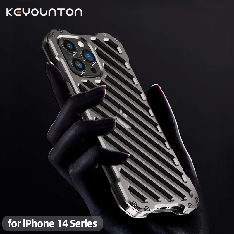 Premium Apple iPhone Case, MagSafe Compatible, Camera Lens and Screen Protection, Ultra Thin, Shockproof, Magnetic, Full All Around Protection, Heavy Duty Alloy Shell