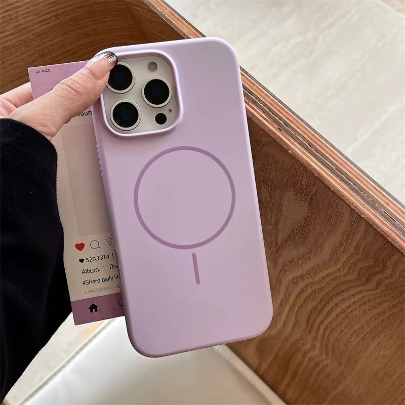 Luxury Apple iPhone Case, MagSafe Compatible, Camera Lens and Screen Protection, Ultra Thin, Shockproof, Magnetic, Full All Around Protection, Smooth Ring Silicone Cover