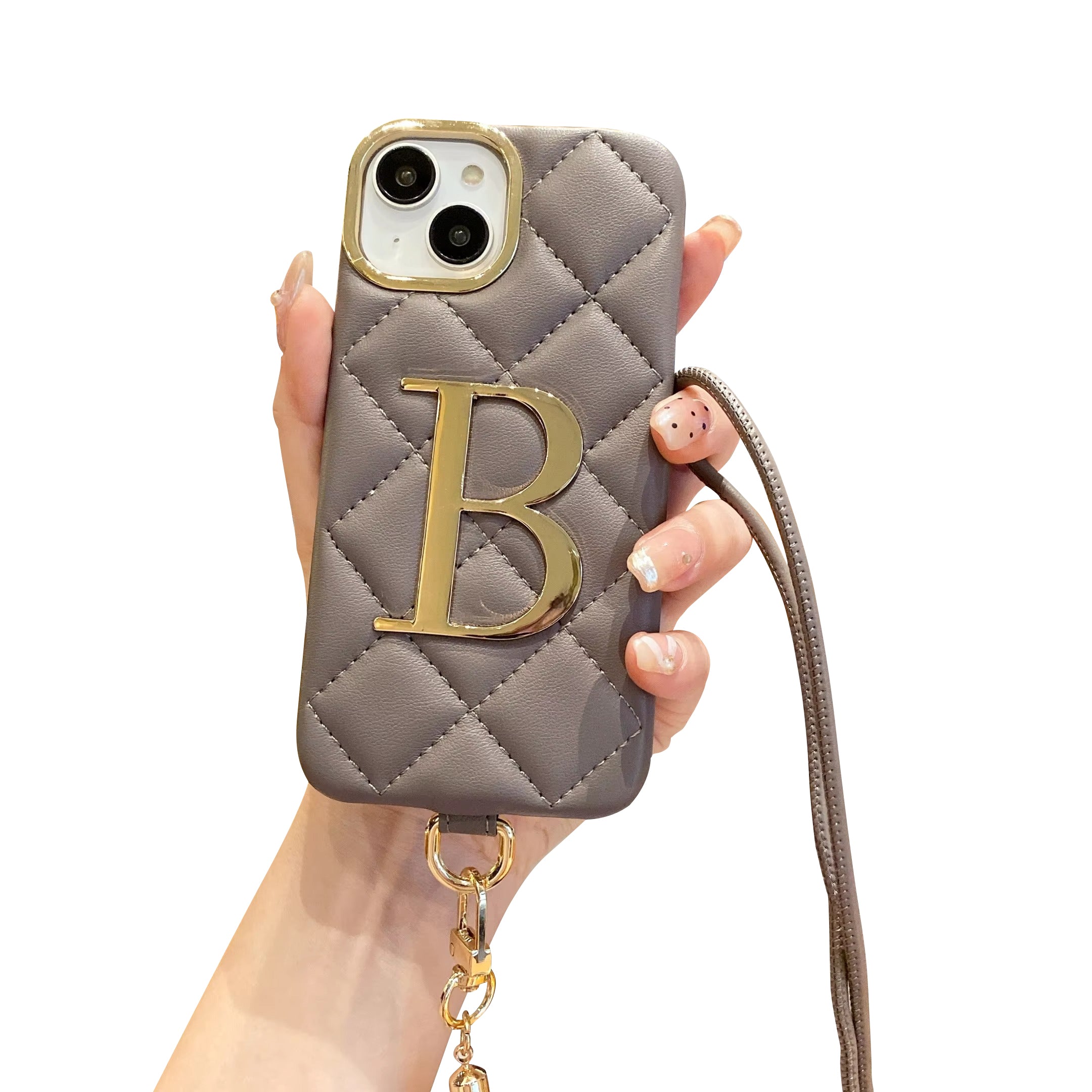 Luxury Apple iPhone Case, MagSafe Compatible, Camera Lens and Screen Protection, Ultra Thin, Shockproof, Magnetic, Full All Around Protection, Leather Name Lanyard Cover