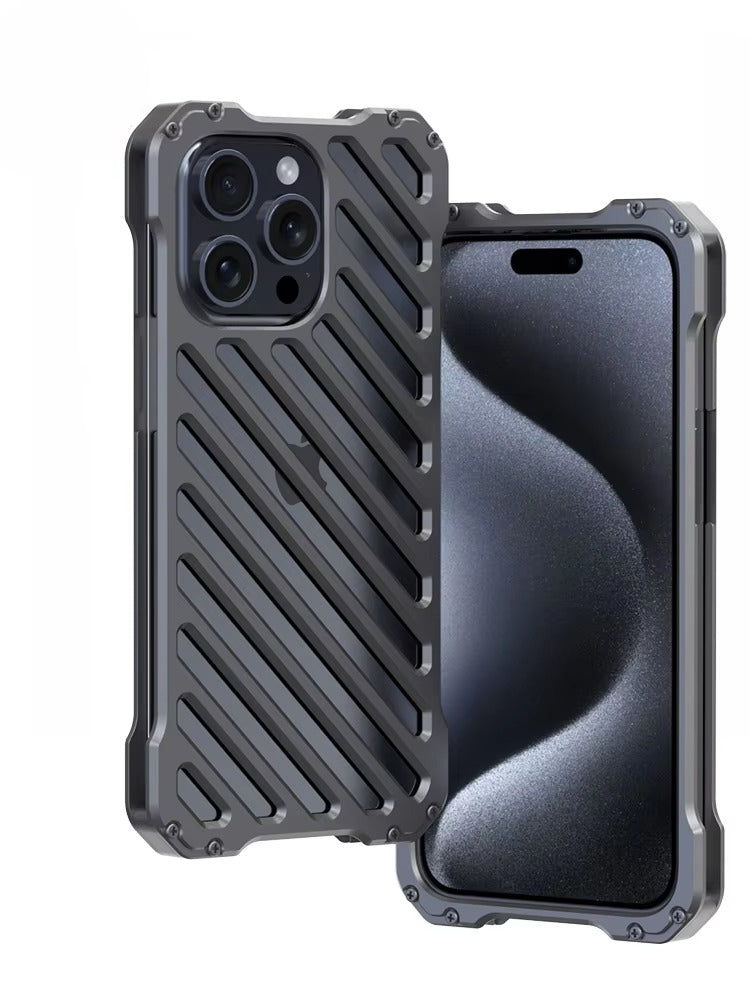 Premium Apple iPhone Case, MagSafe Compatible, Camera Lens and Screen Protection, Ultra Thin, Shockproof, Magnetic, Full All Around Protection, Heavy Duty Alloy Shell