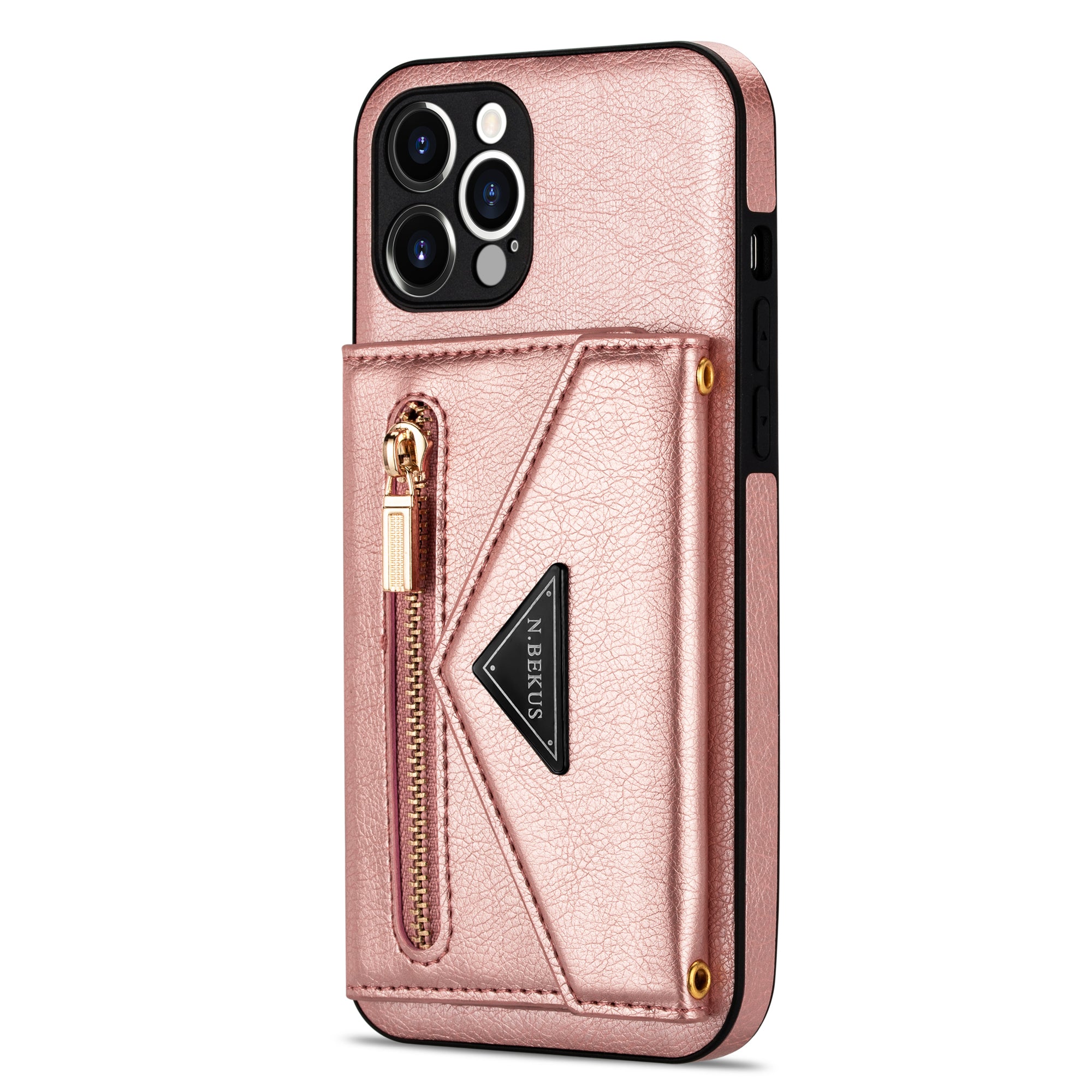 Zipper Wallet Crossbody Leather iPhone Case – Card Holder, Lanyard Strap, Secure Storage Stylish Protection for iPhone Models