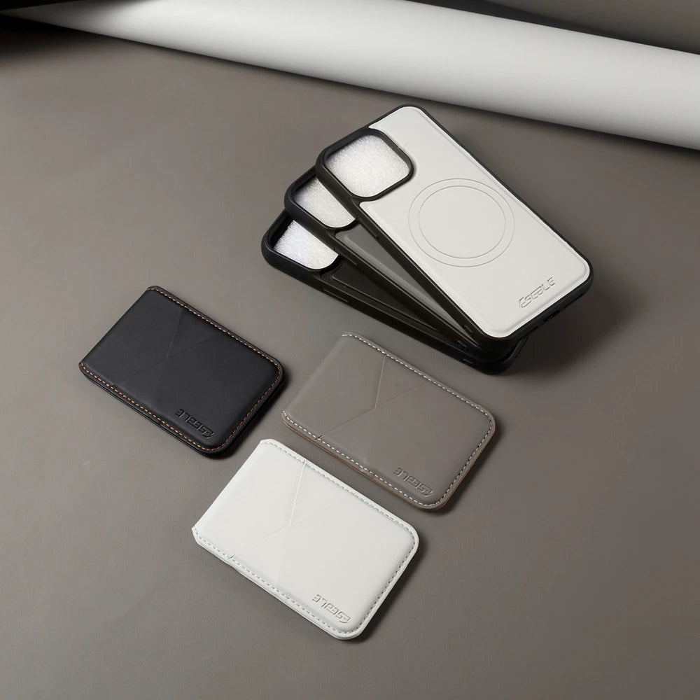 Luxury Magnetic Leather Wallet iPhone Case – 2-in-1 MagSafe Card Holder, Kickstand, Shockproof Protection, Premium Design, Wireless Charging Compatible for iPhone Models