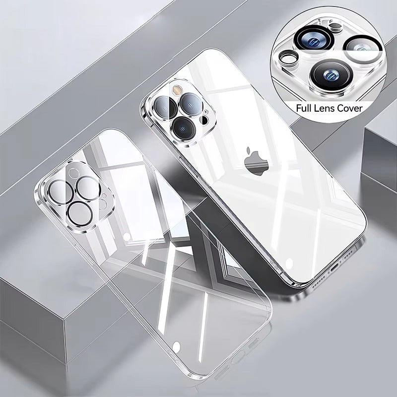 High Quality Apple iPhone Case, MagSafe Compatible, Camera Lens & Screen Protection, Ultra Thin, Shockproof, Magnetic Full All Around Cover – Transparent Soft TPU Case with Anti-Drop Protection & Camera Lens Guard