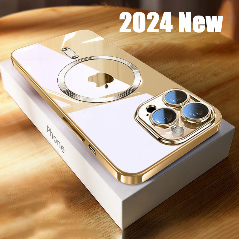 Luxury Ultra-Thin iPhone Case - MagSafe Compatible, Clear Transparent, Shockproof, Scratch-Resistant Hard PC Cover