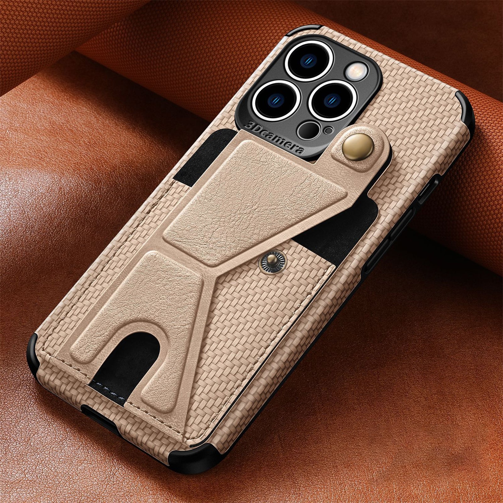 Carbon Fiber Wallet Flip iPhone Case – Premium Leather, Card Holder, Shockproof Protection Sleek & Durable Design for iPhone