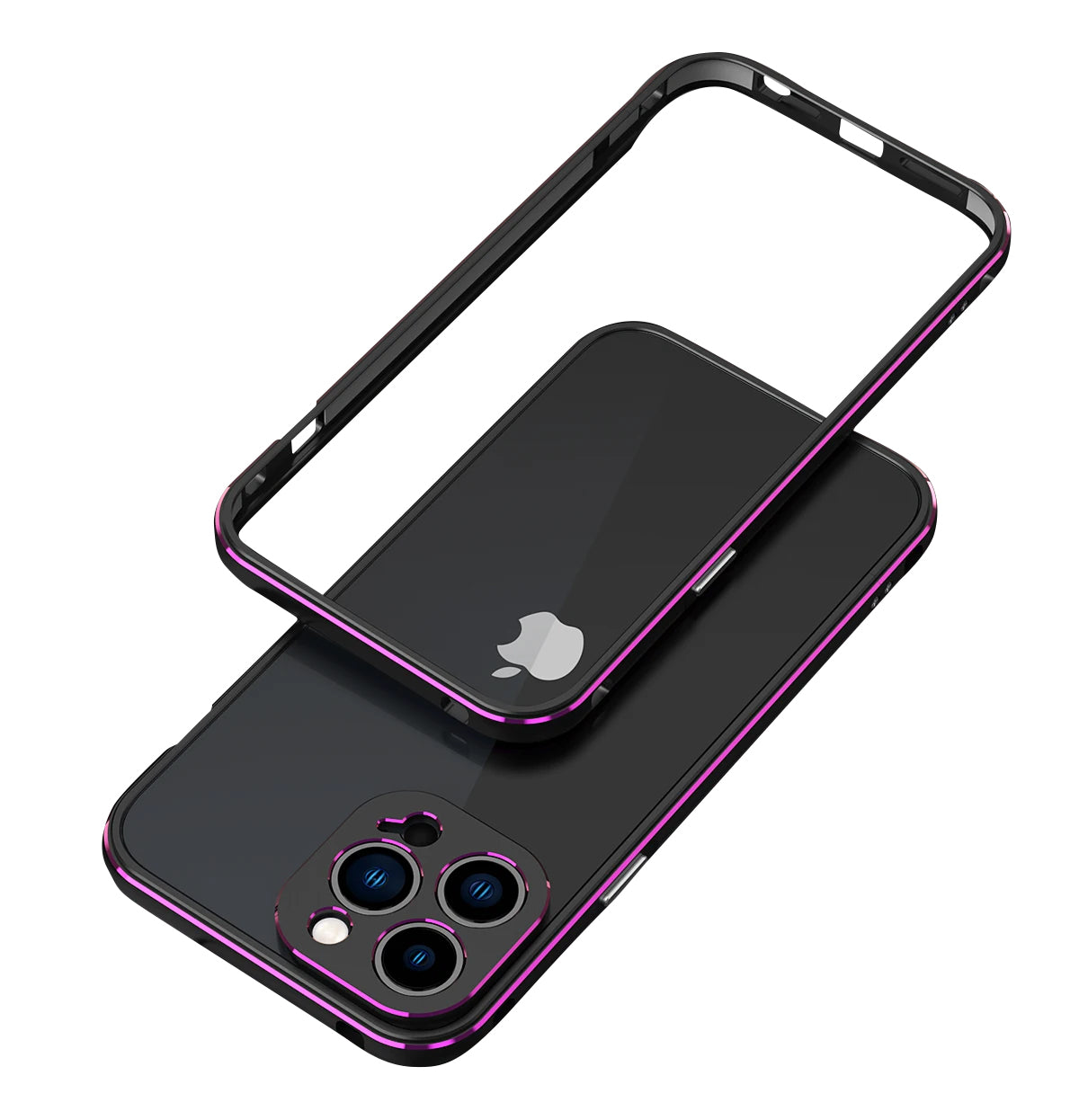 Aluminum Bumper & Metal Lens Frame Case Shockproof Cover for iPhone Models, Durable and Stylish Protection with Sleek Design