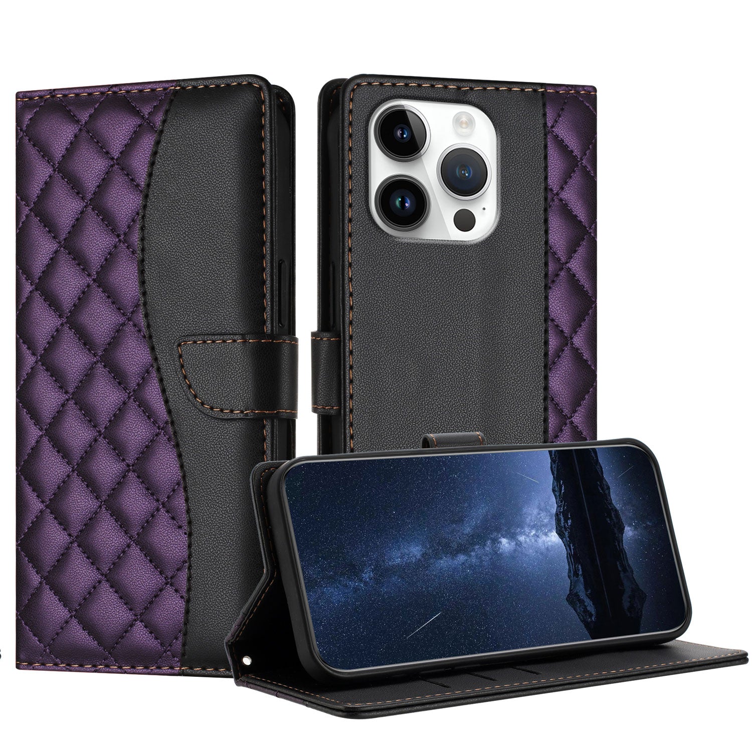 Luxury Quakeproof Flip Leather Wallet iPhone Case Premium Protection, Card Slot, Magnetic Closure, Stylish Design for iPhone