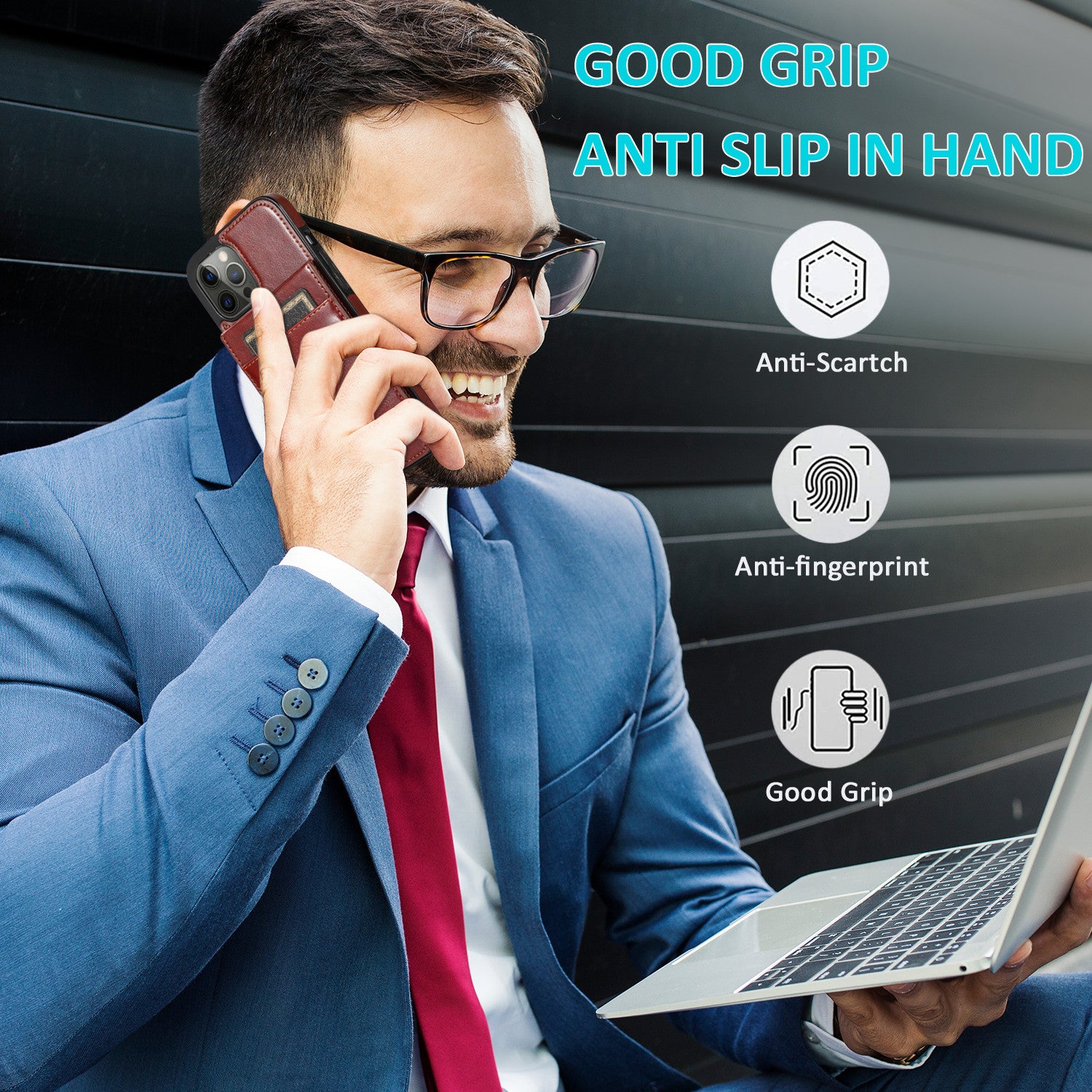 Luxury Flip Leather Wallet iPhone Case – Credit Card Holder, Kickstand, Premium & Durable Protection | Case for iPhone