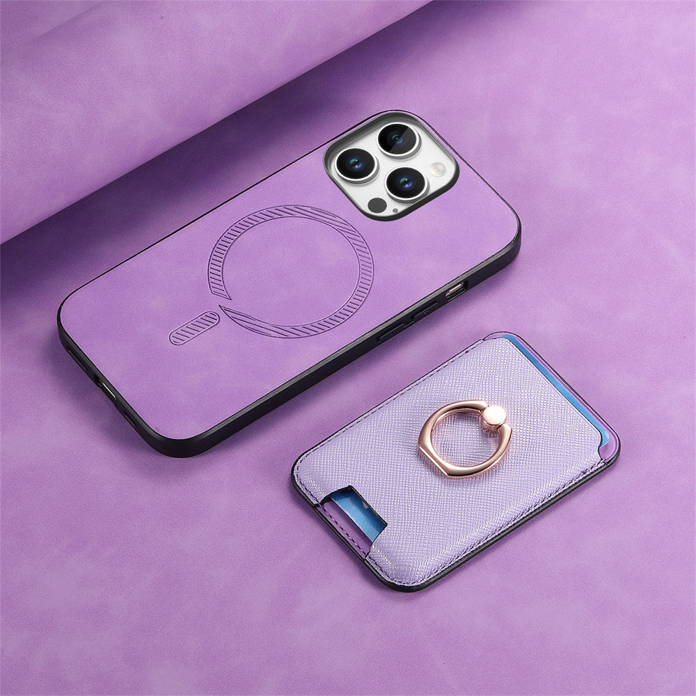 Luxury Detachable Magnetic Wallet iPhone Case – Card Holder, Ring Stand, Shockproof Protection for Secure and Convenient Use