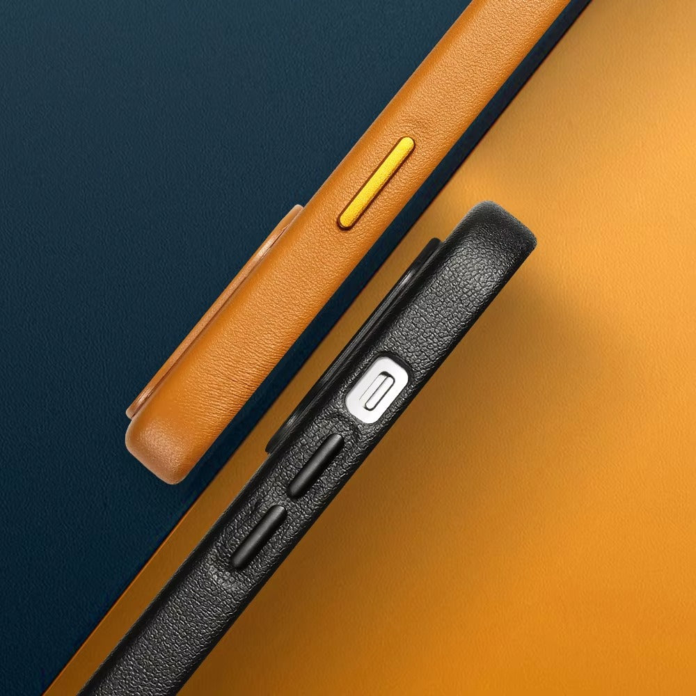 Premium Genuine Leather iPhone Case – 360° Full Protection, Luxury Armor Shell, Stylish & Durable Back Cover Case for iPhone