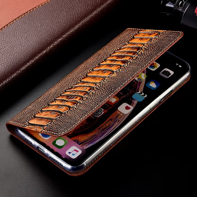 Luxury Genuine Leather iPhone Case – Flip Wallet Design, Stylish & Durable Full Protection Cover | Case for iPhone