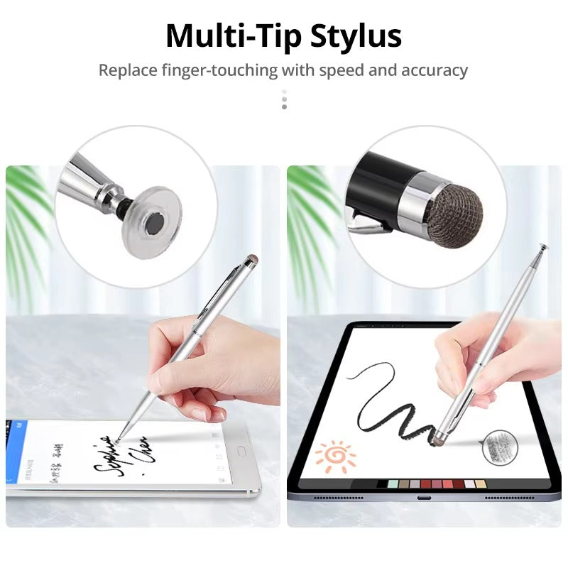 Premium 2-in-1 Stylus Pen for iPhone & iPad – Capacitive Pencil for Drawing and Navigation on Touchscreen Apple Devices