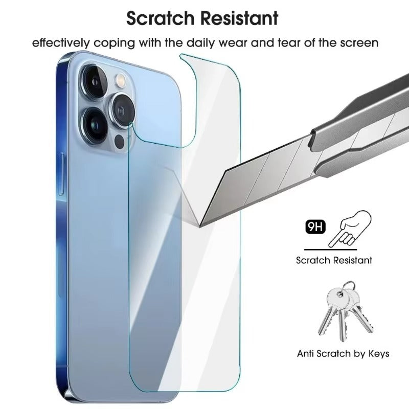 High Quality Rear Tempered Glass Screen Protector – 1/3PCS Back Film Cover for Mobile Phones, Compatible with iPhone Plus