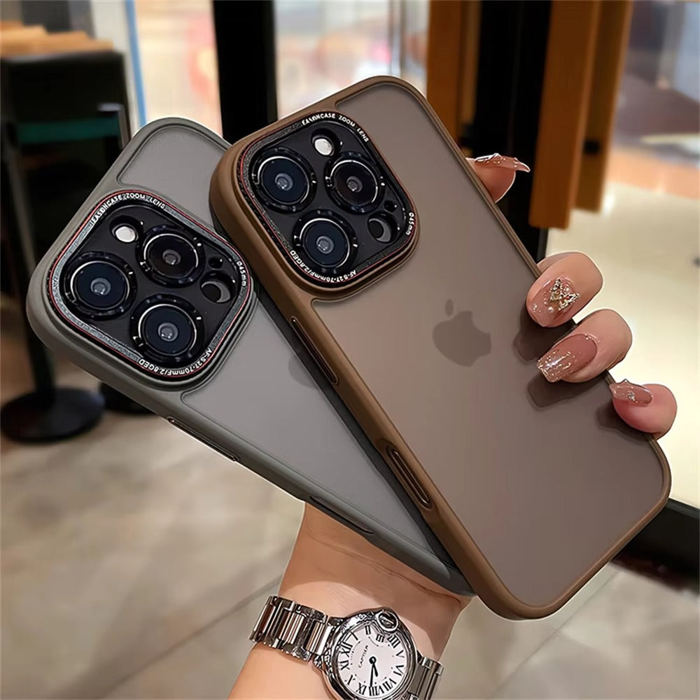 Luxury Apple iPhone Case MagSafe Compatible, Camera Lens & Screen Protection, Cover with Matte Clear Hard PC Shell