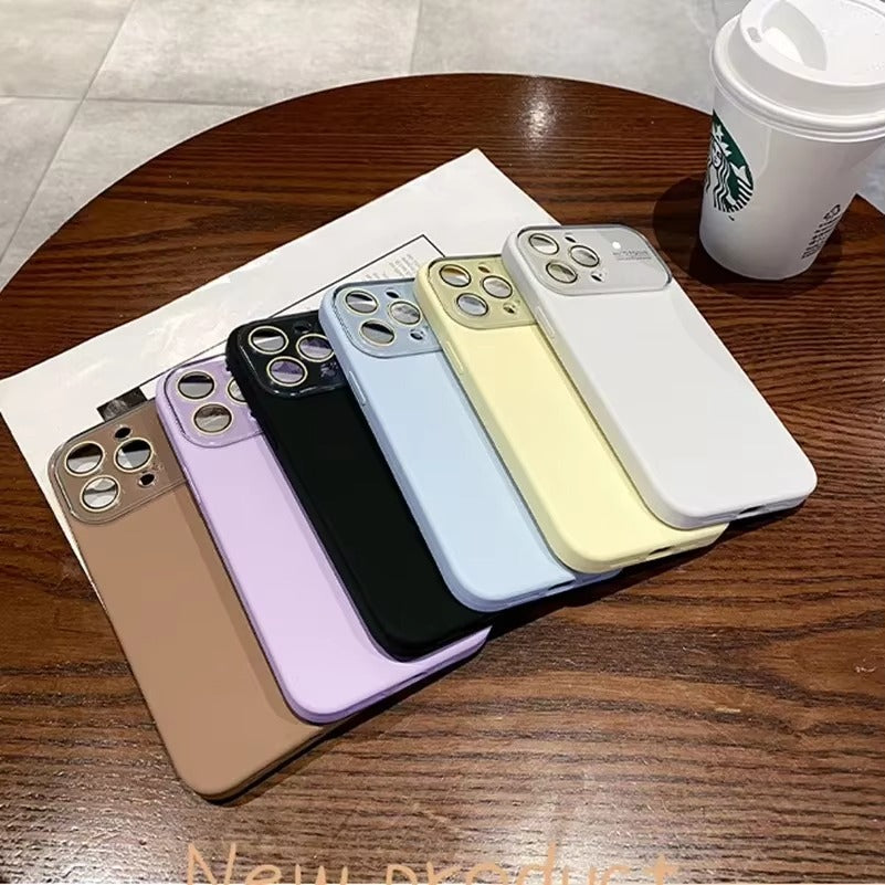 Luxury Apple iPhone Case MagSafe Compatible, Camera Lens & Screen Protection Cover with Silicone Matte Soft Finish