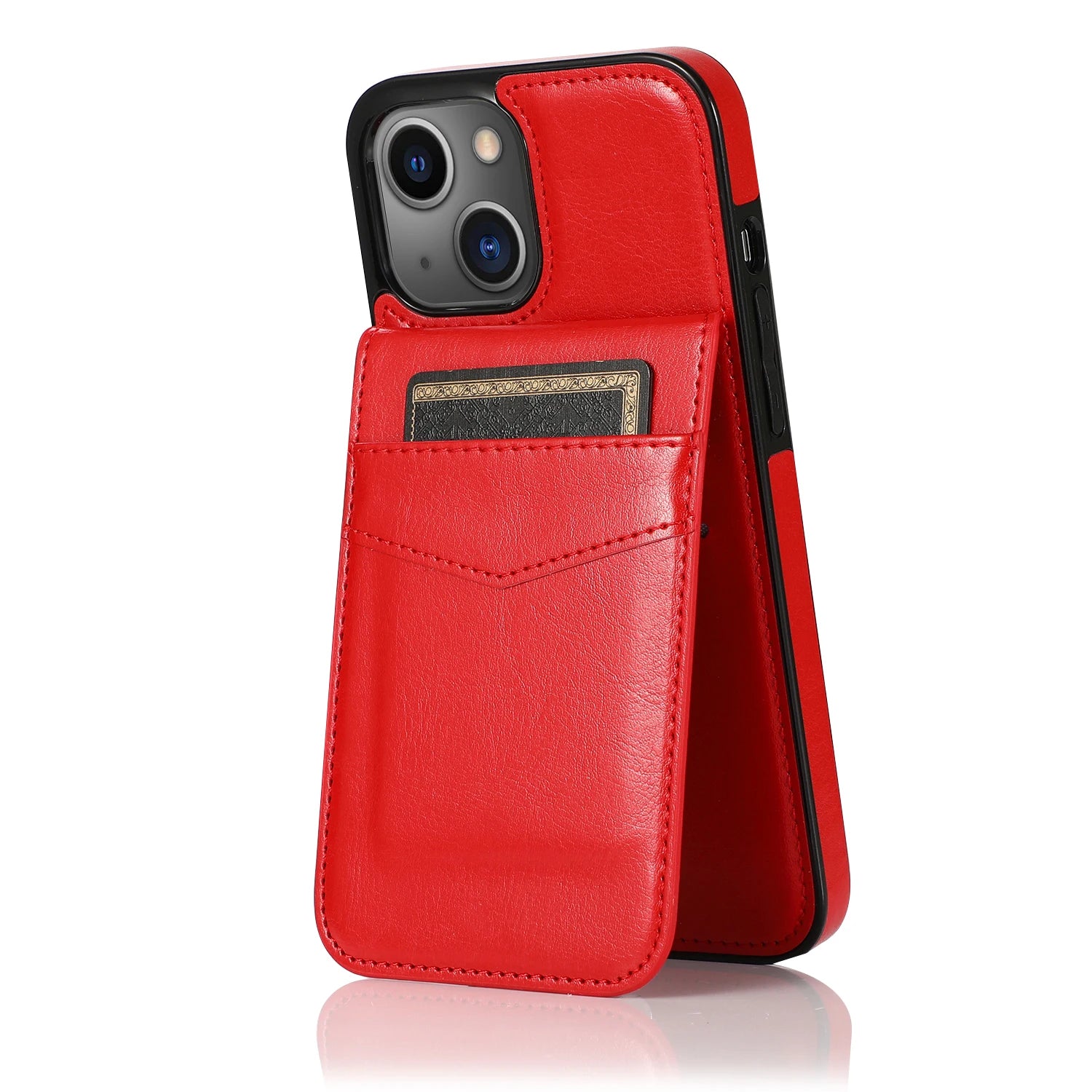 Luxury Flip Leather Wallet iPhone Case – Credit Card Holder, Kickstand, Premium & Durable Protection | Case for iPhone