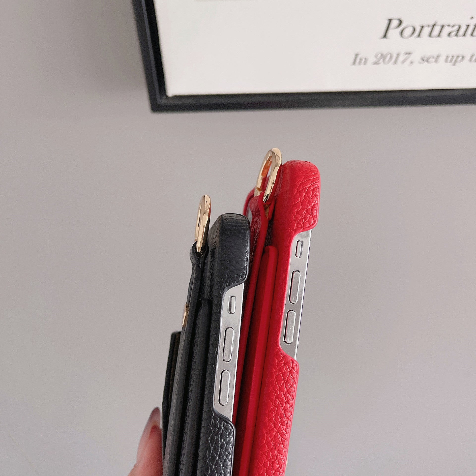 Luxury Crossbody Leather Wallet iPhone Case – Wrist Strap, Ring Holder, Card Slot, Shockproof Protection, Stylish Design for iPhone