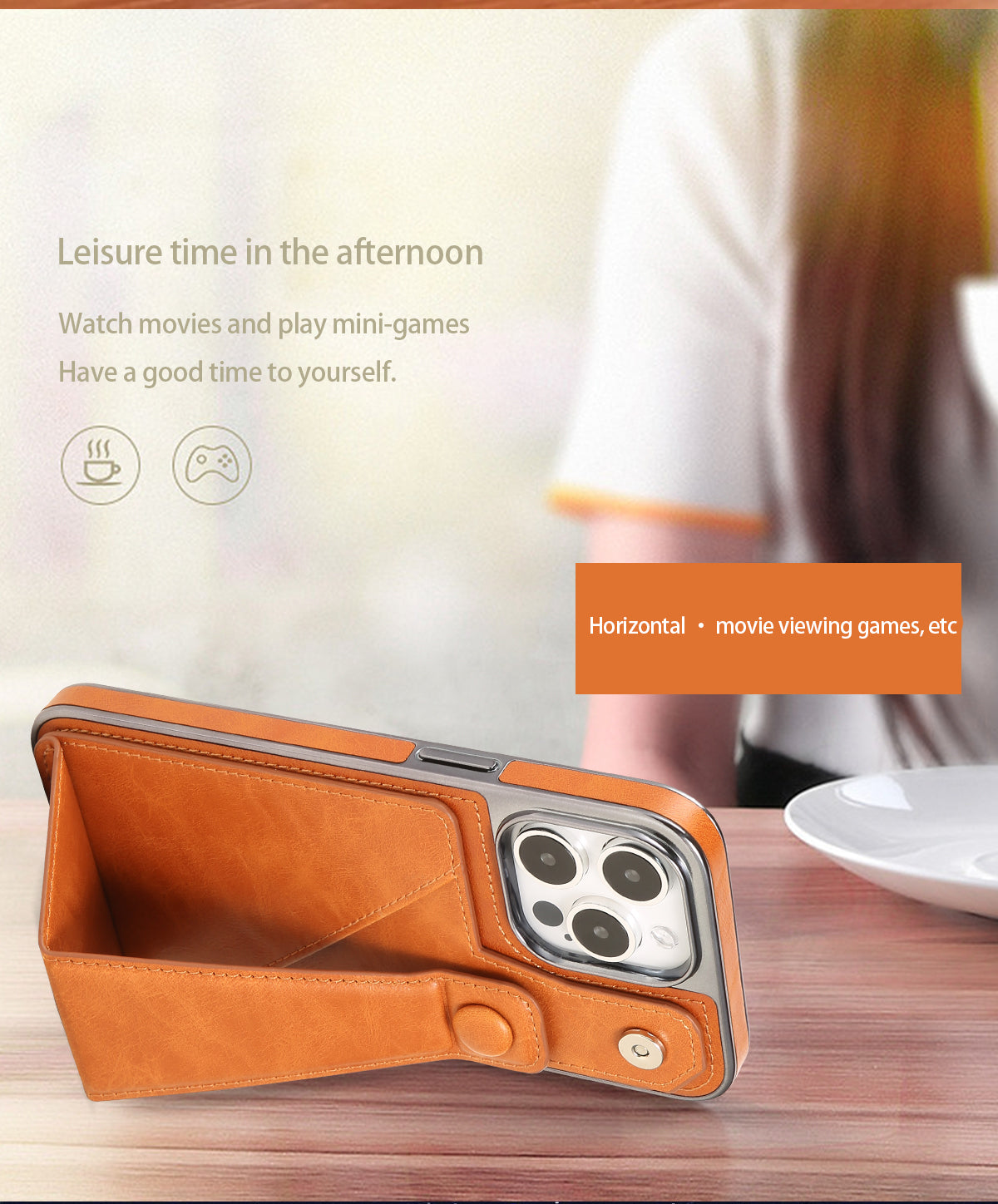 Luxury Electroplated Leather iPhone Case – Stand Card Holder, Premium Anti-Fall Protection, Stylish Design, and Durable Cover for Ultimate Convenience