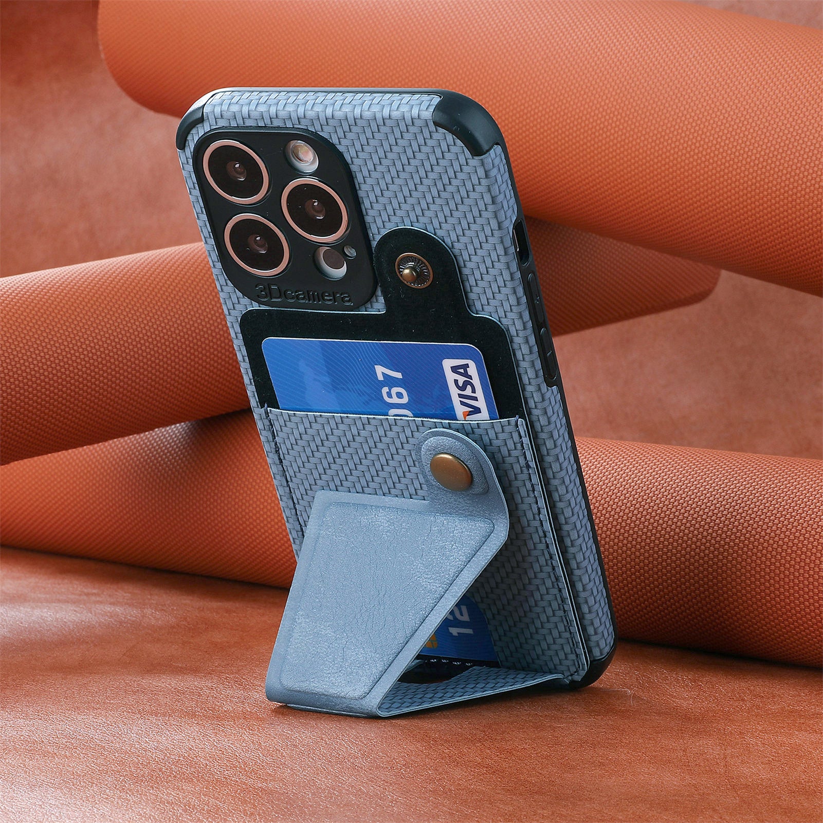 Carbon Fiber Wallet Flip iPhone Case – Premium Leather, Card Holder, Shockproof Protection Sleek & Durable Design for iPhone