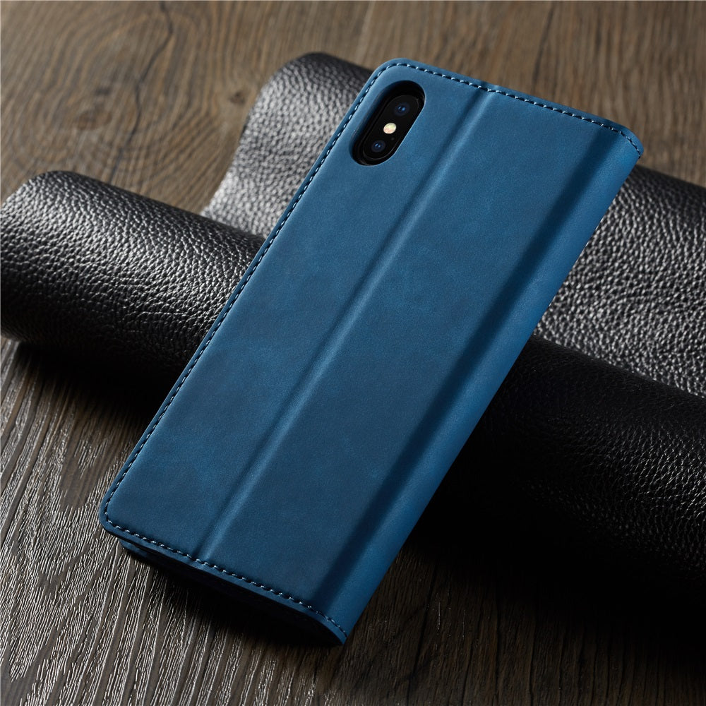 Thin Suede Leather Wallet iPhone Case – Flip Cover with Strong Magnet, Card Holder, and Premium Protection for iPhone Models
