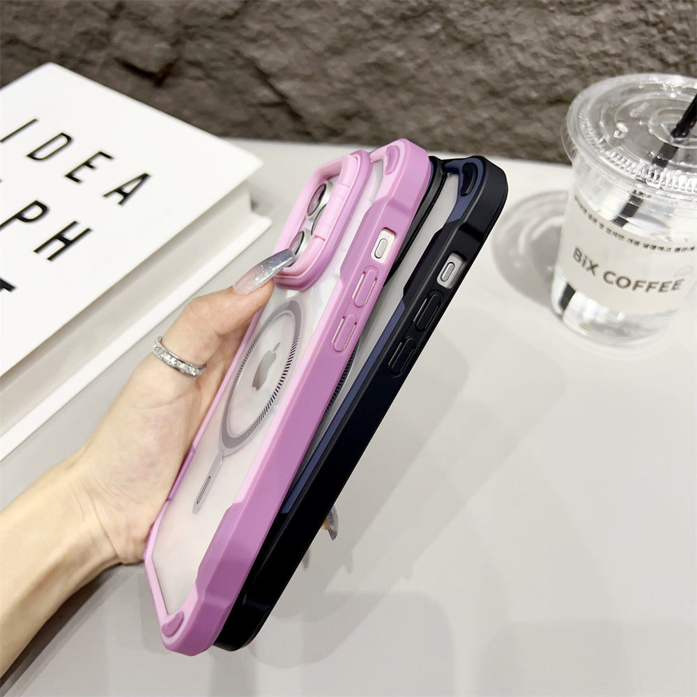 Luxury Armor iPhone Case- Transparent MagSafe Cover, Wireless Charging Compatible Durable & Protective Design Case for iPhone