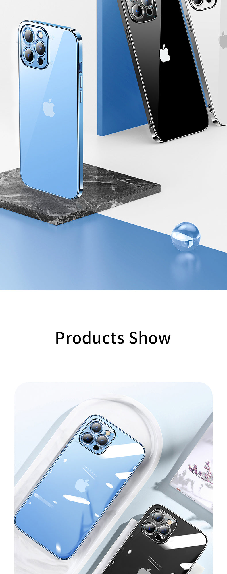 Luxury Clear Shockproof iPhone Case - Ultra-Thin, MagSafe Compatible, Camera Lens Protection, Transparent Hard PC Cover,