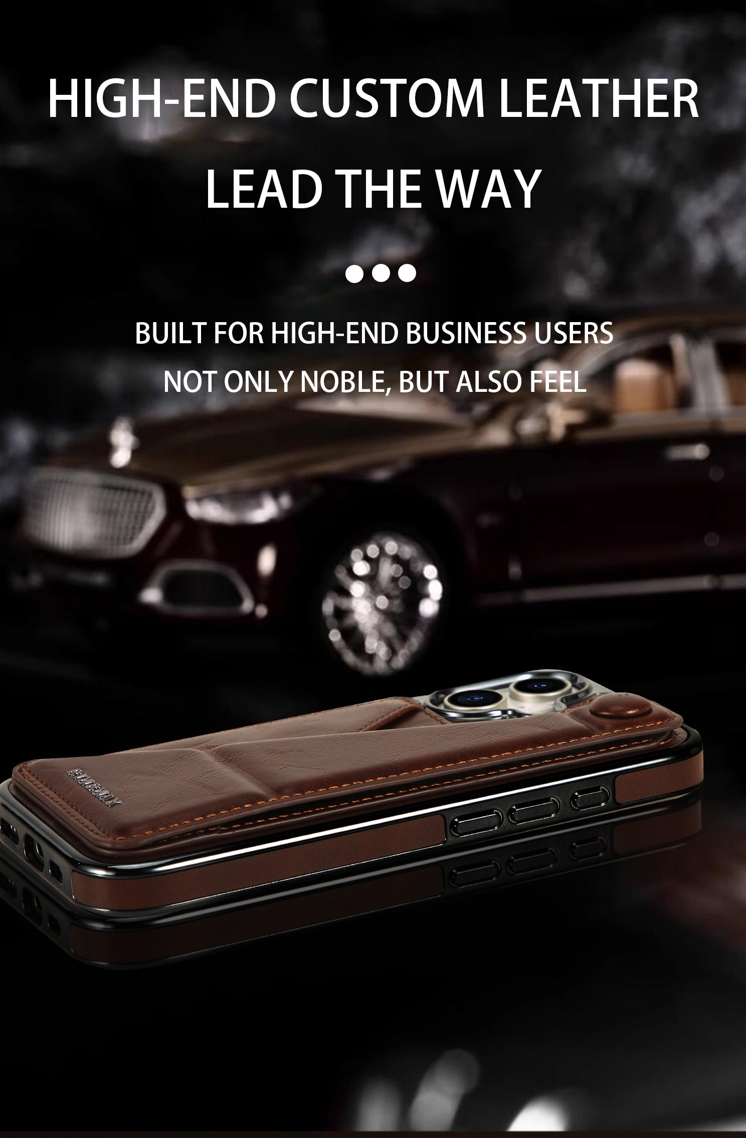 Luxury Electroplated Leather iPhone Case – Stand Card Holder, Premium Anti-Fall Protection, Stylish Design, and Durable Cover for Ultimate Convenience