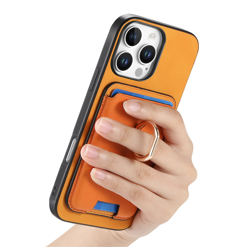 Luxury Detachable Magnetic Wallet iPhone Case – Card Holder, Ring Stand, Shockproof Protection for Secure and Convenient Use
