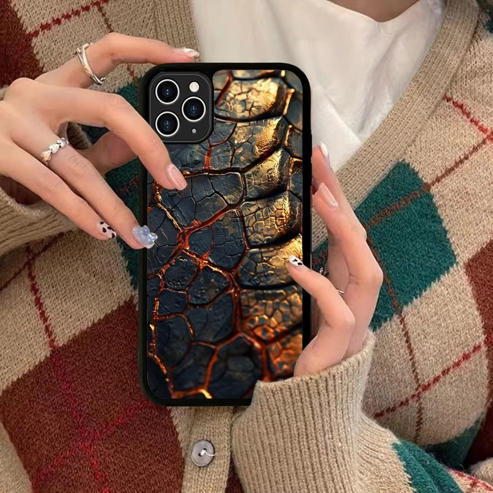 Luxury Apple iPhone Case, MagSafe Compatible, Camera Lens and Screen Protection, Ultra Thin, Shockproof, Magnetic, Full All Around Protection, Snake Skin Texture Cover