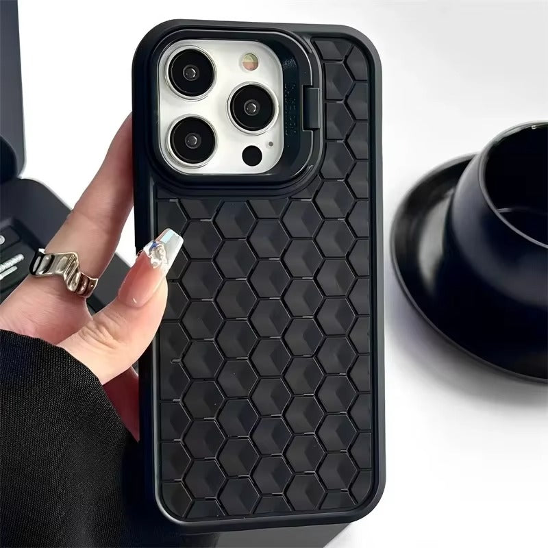 Luxury Apple iPhone Case Ultra Thin Shockproof Magnetic Full All Around Protection Cover with Soft Bracket Wireless Charging