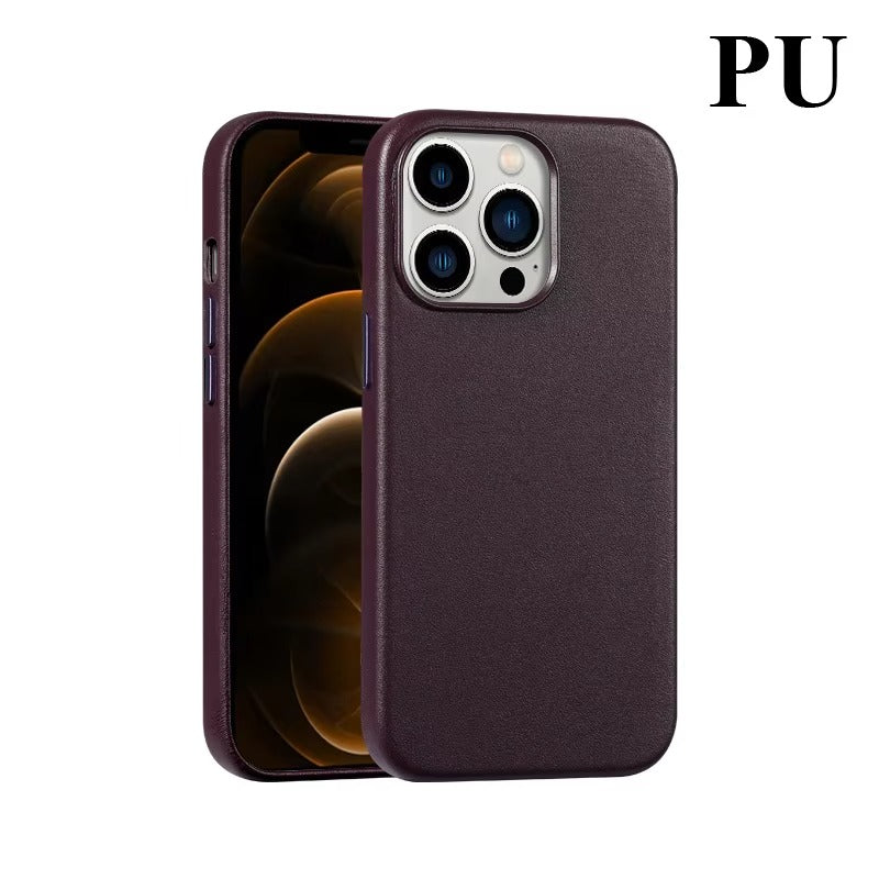 Premium Genuine Leather iPhone Case – 360° Full Protection, Luxury Armor Shell, Stylish & Durable Back Cover Case for iPhone