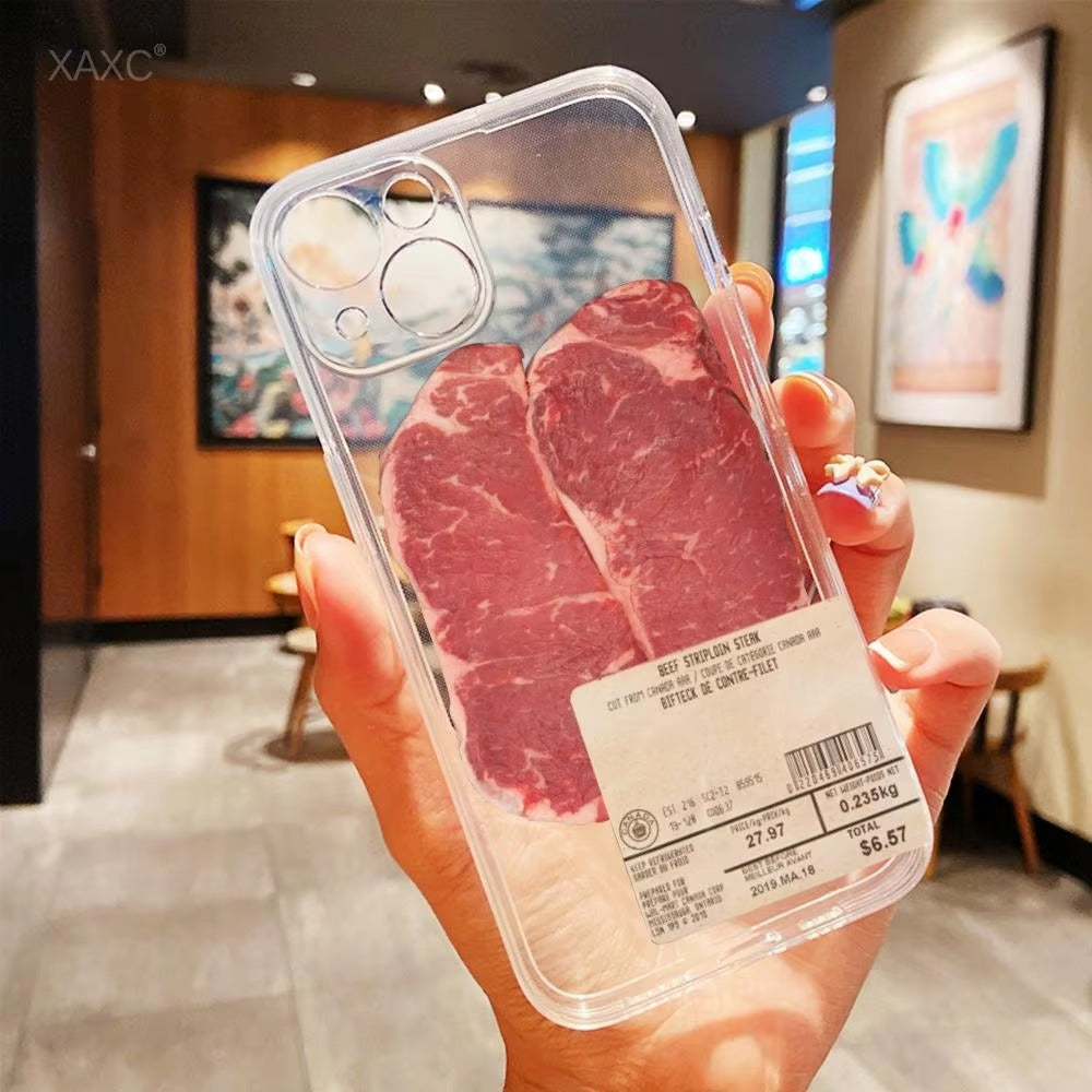 Premium Apple iPhone Case, MagSafe Compatible, Camera Lens and Screen Protection, Ultra Thin, Shockproof, Magnetic, Full All Around Protection, Funny Food Cartoon Cover