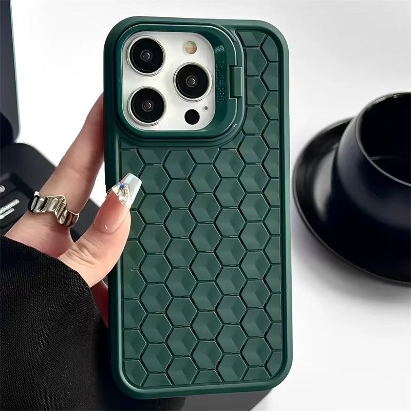 Luxury Apple iPhone Case Ultra Thin Shockproof Magnetic Full All Around Protection Cover with Soft Bracket Wireless Charging