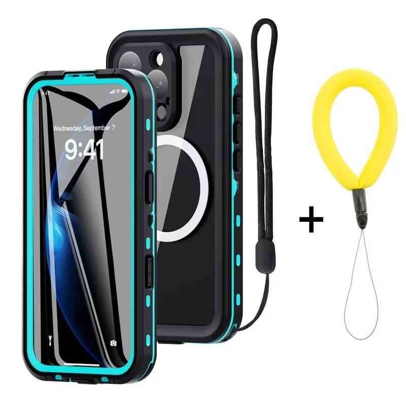 Luxury Apple iPhone Case MagSafe Compatible, Camera Lens & Screen Protection, Ultra Thin Shockproof Magnetic Full All Around Protection Cover with IP68 Waterproof 360 Seal Design